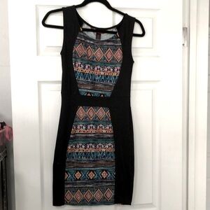Hot Kiss Geometric Body Con Dress Size Small